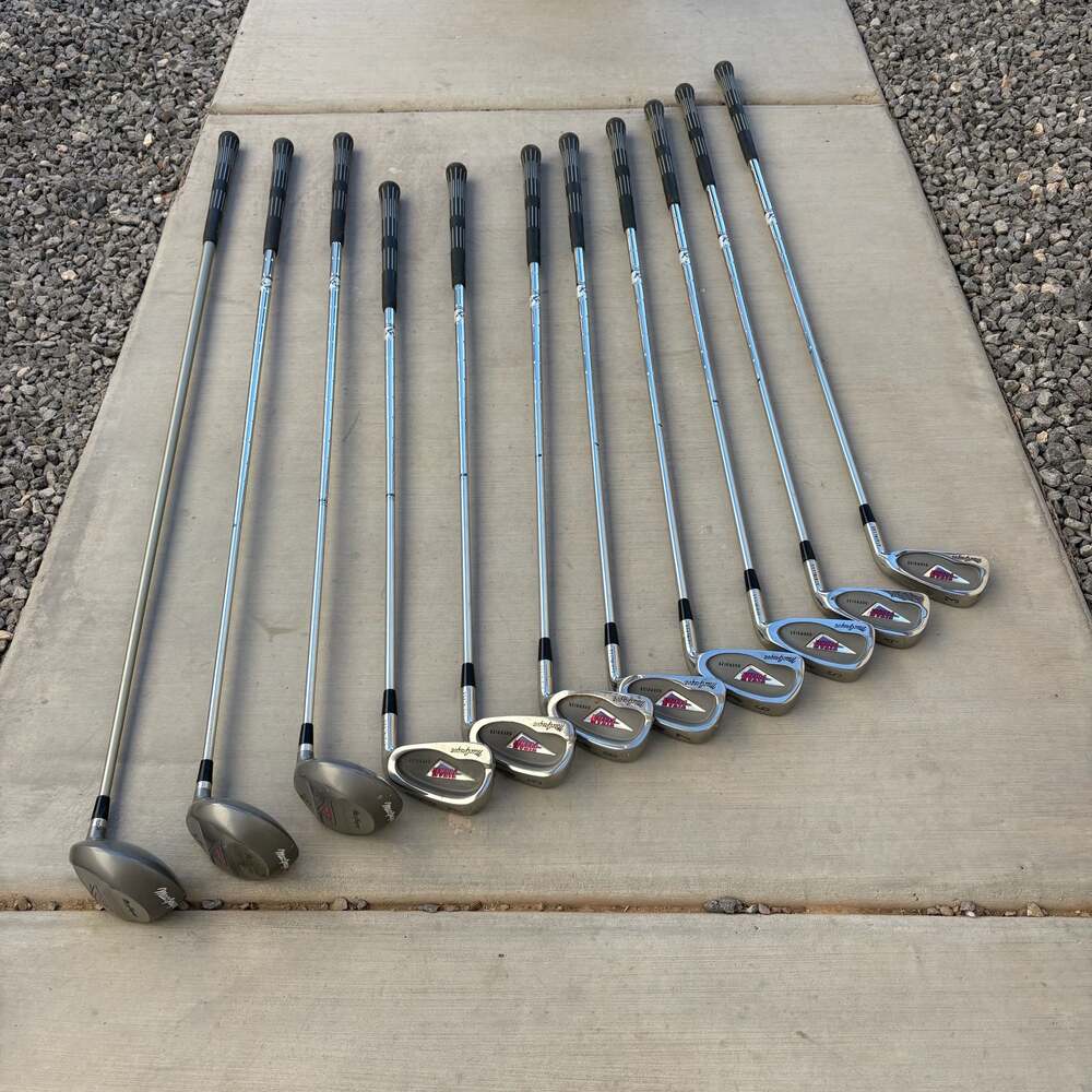 MacGregor Titan Oversize Golf Club Set 1-3-5 Woods & 3-PW Irons Ladies Flex RH